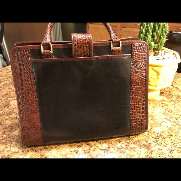 Vintage Brown & Black Brahmin Purse - Picture 7 of 8